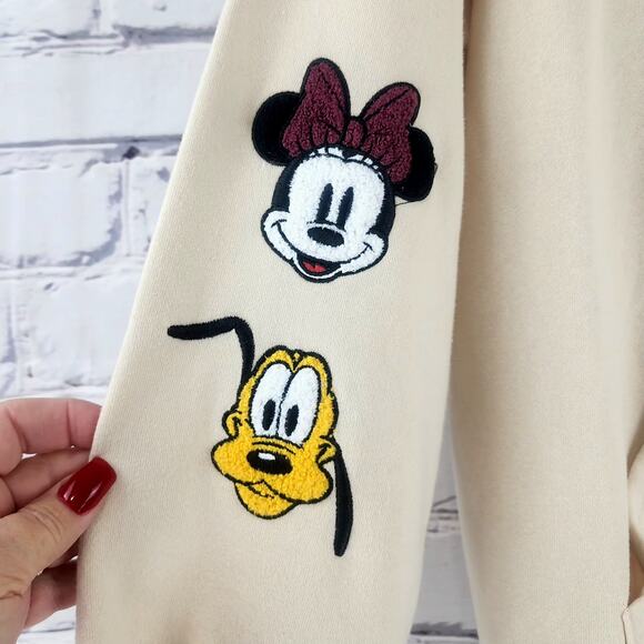 Disney Sweatshirt Womens L 1928 Mickey Minnie Pluto Zipper Hoodie - Picture 5 of 9